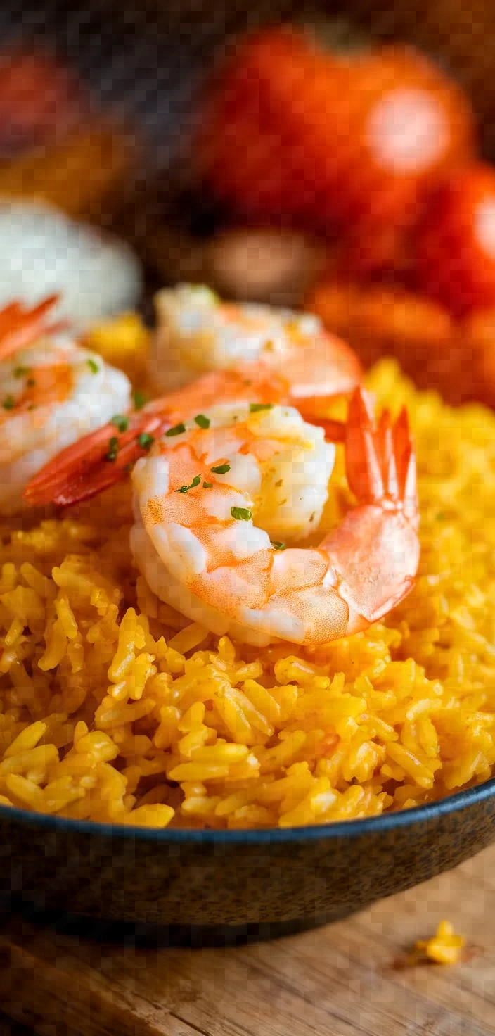 Ingredients photo for Spanish Saffron Rice With Garlic Shrimp Recipe