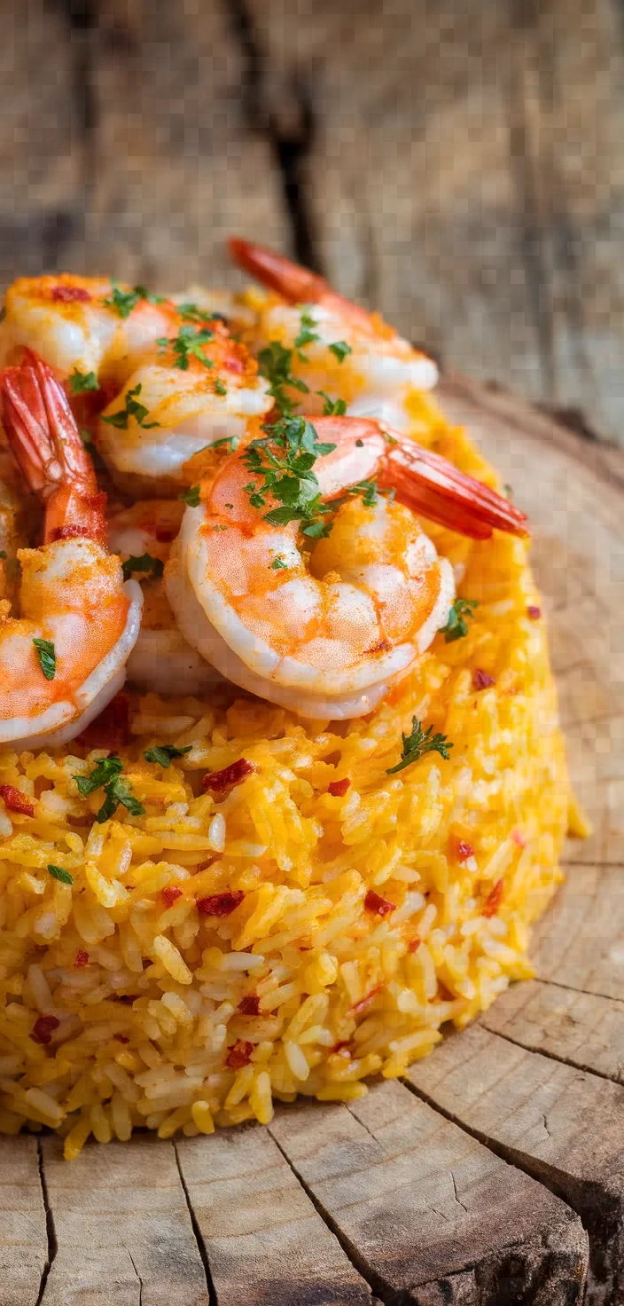 Spanish Saffron Rice With Garlic Shrimp Recipe