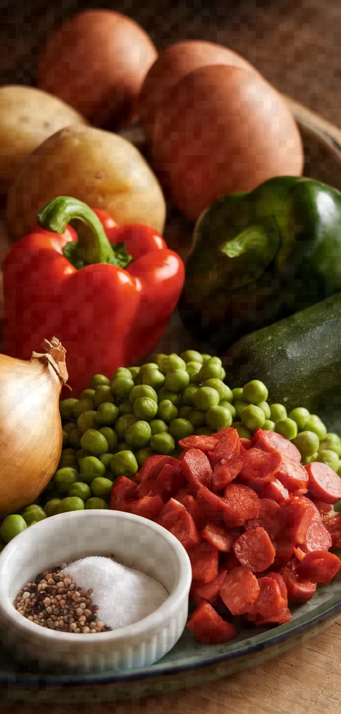 Ingredients photo for Spanish Tortilla Paisana Omelette Recipe