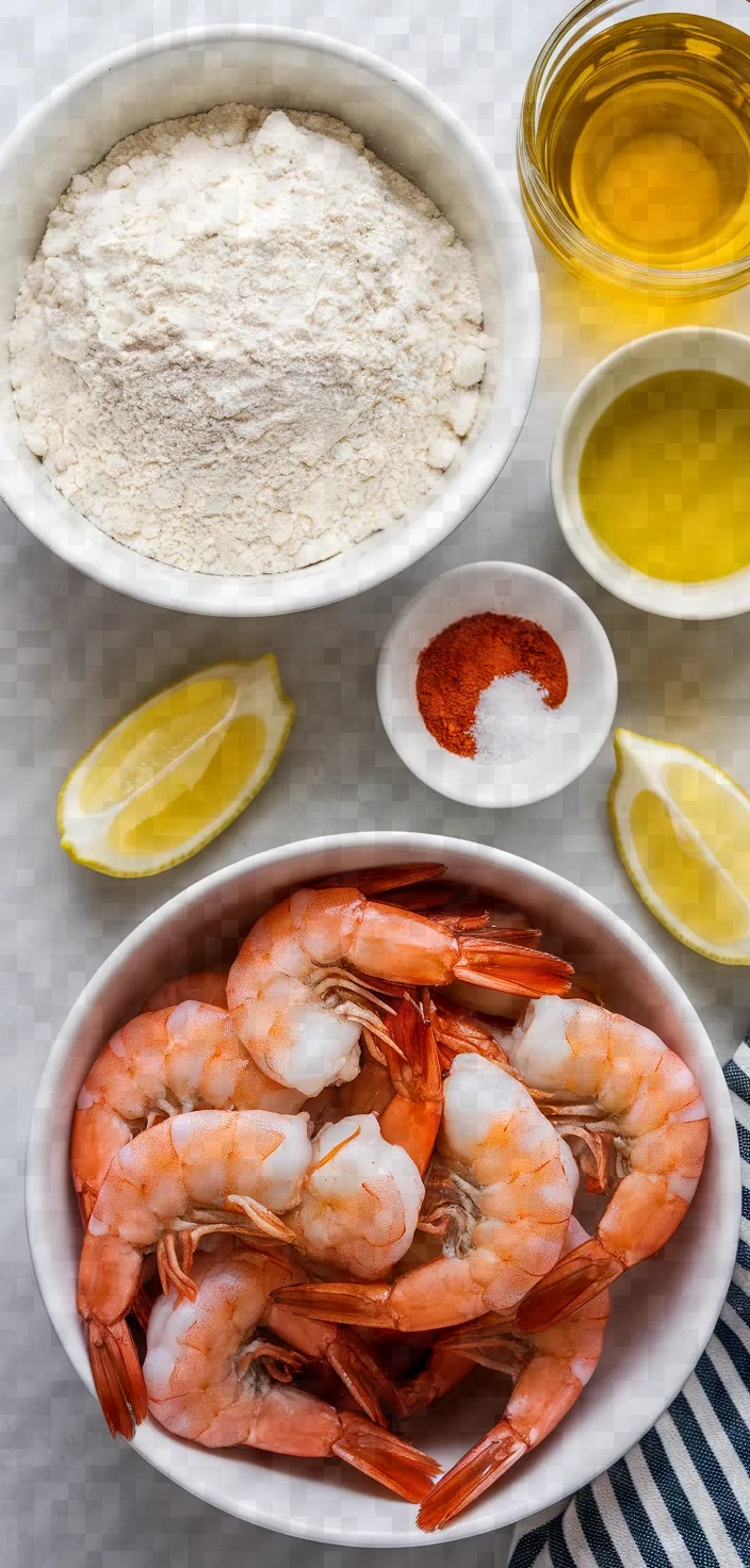 Ingredients photo for Spanish Trench Coat Shrimp Gambas A La Gabardina Recipe