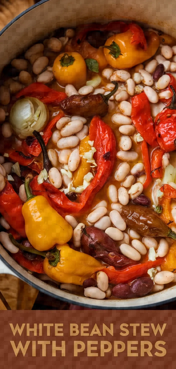 Spanish White Bean Stew With Roasted Peppers Recipe