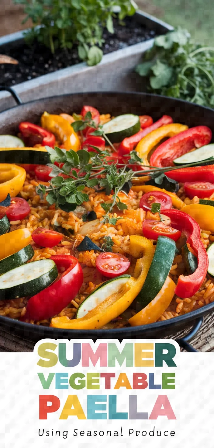 Summer Vegetable Paella Using Seasonal Produce Recipe