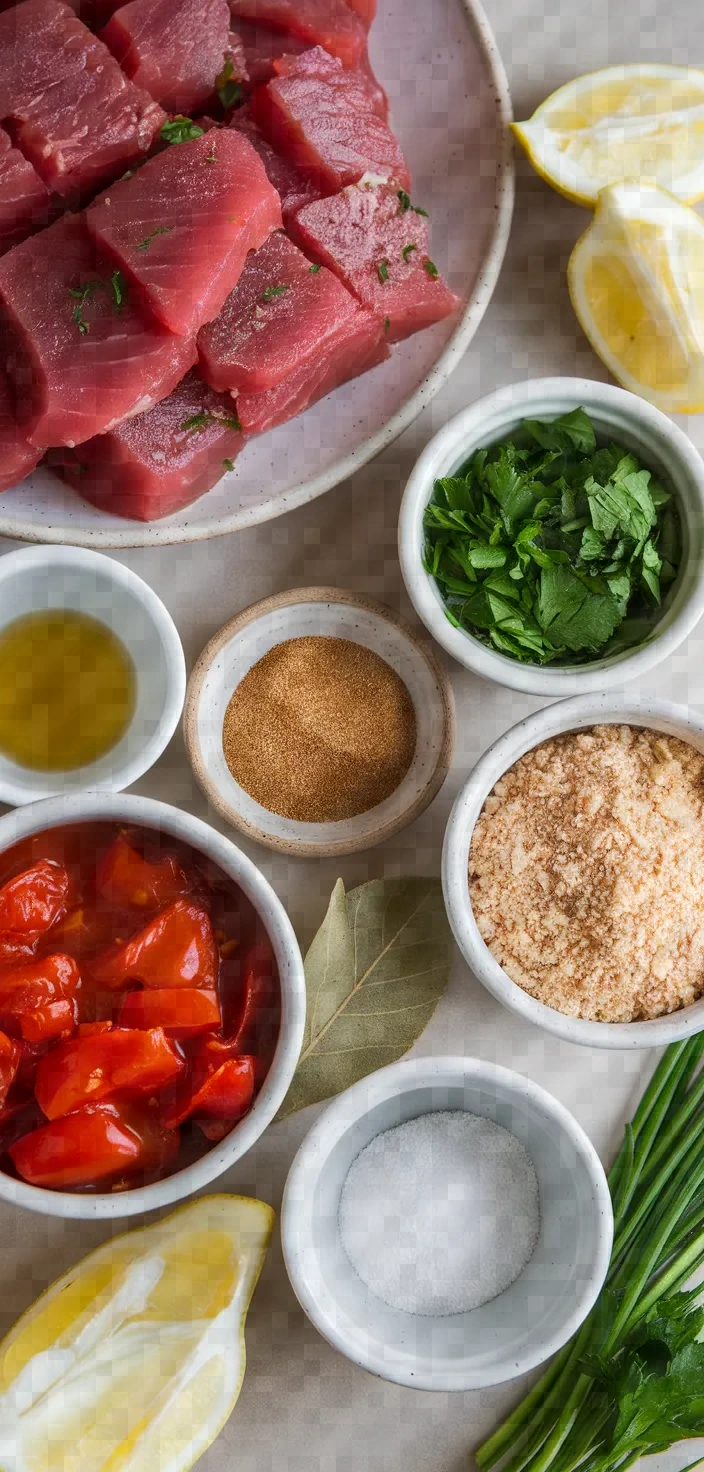 Ingredients photo for Tuna Meatballs In Spanish Tomato Sauce Recipe