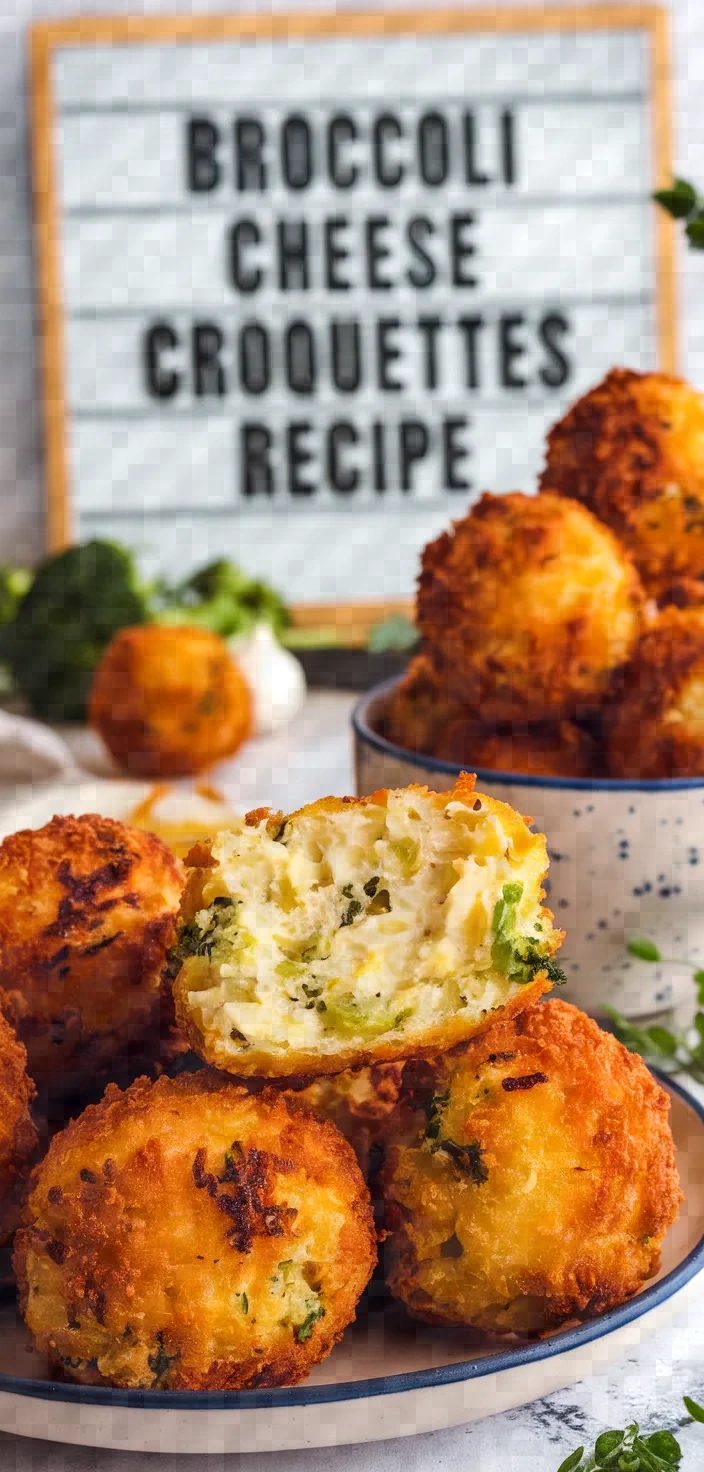 A photo of Spanish Broccoli Cheese Croquettes Recipe