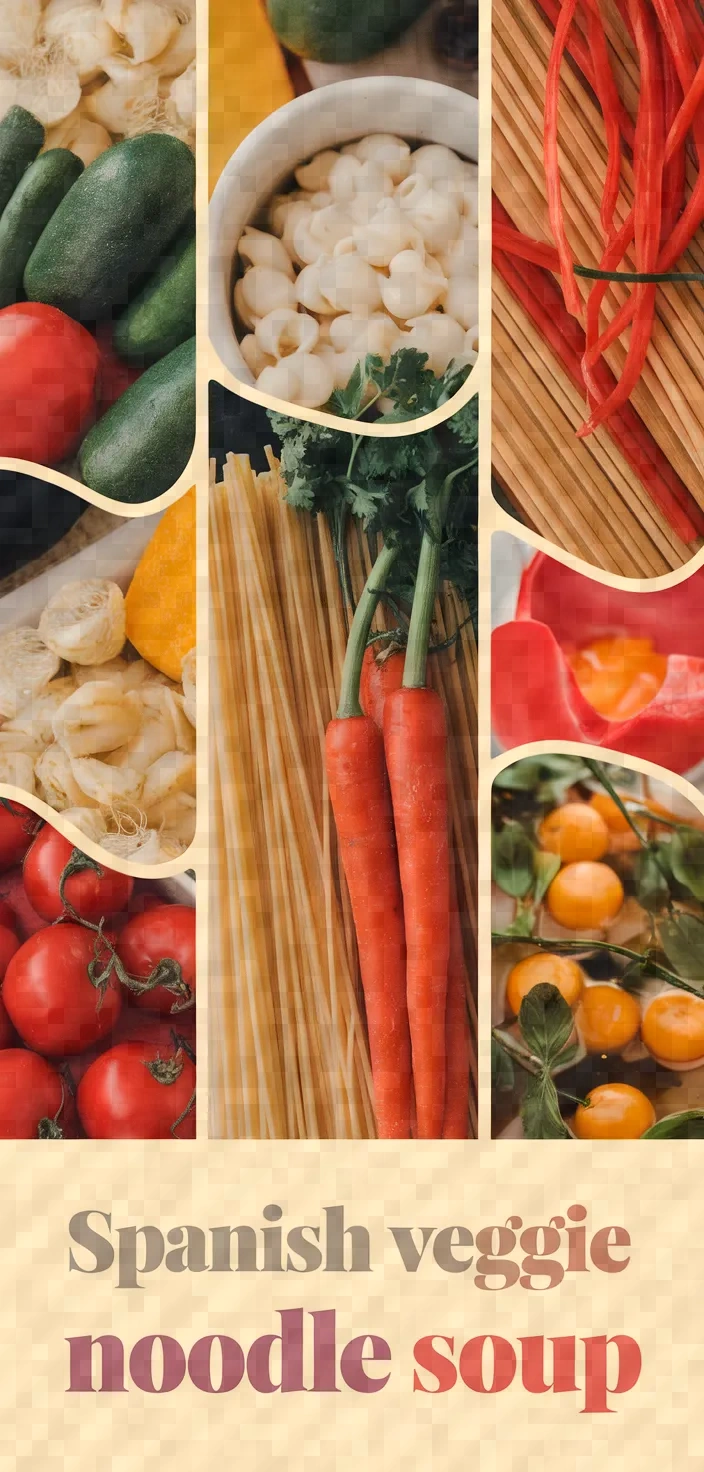A photo of Spanish Vegetable Noodle Soup Recipe