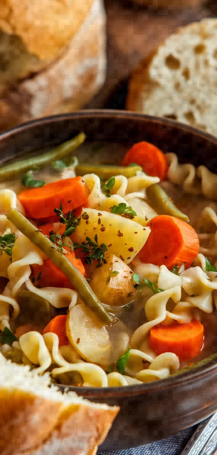 Spanish Vegetable Noodle Soup Recipe