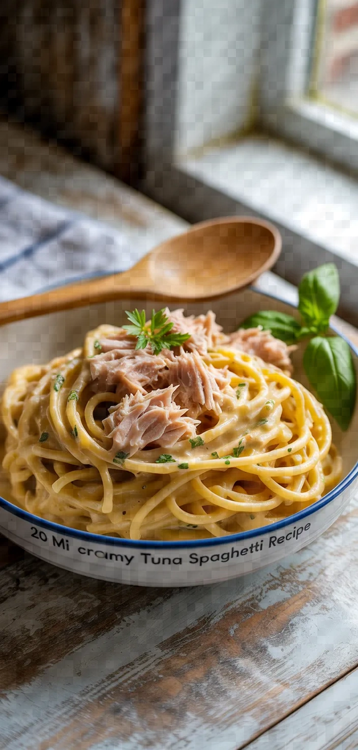 20 Minute Creamy Tuna Spaghetti Recipe