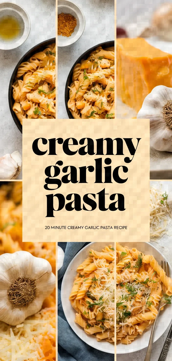 A photo of 20 Minute Creamy Garlic Pasta Recipe