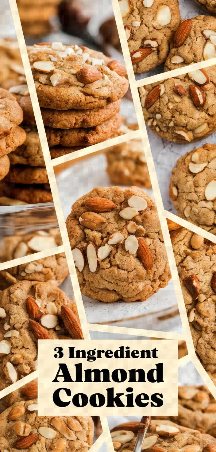 A photo of 3 Ingredient Almond Cookies Recipe