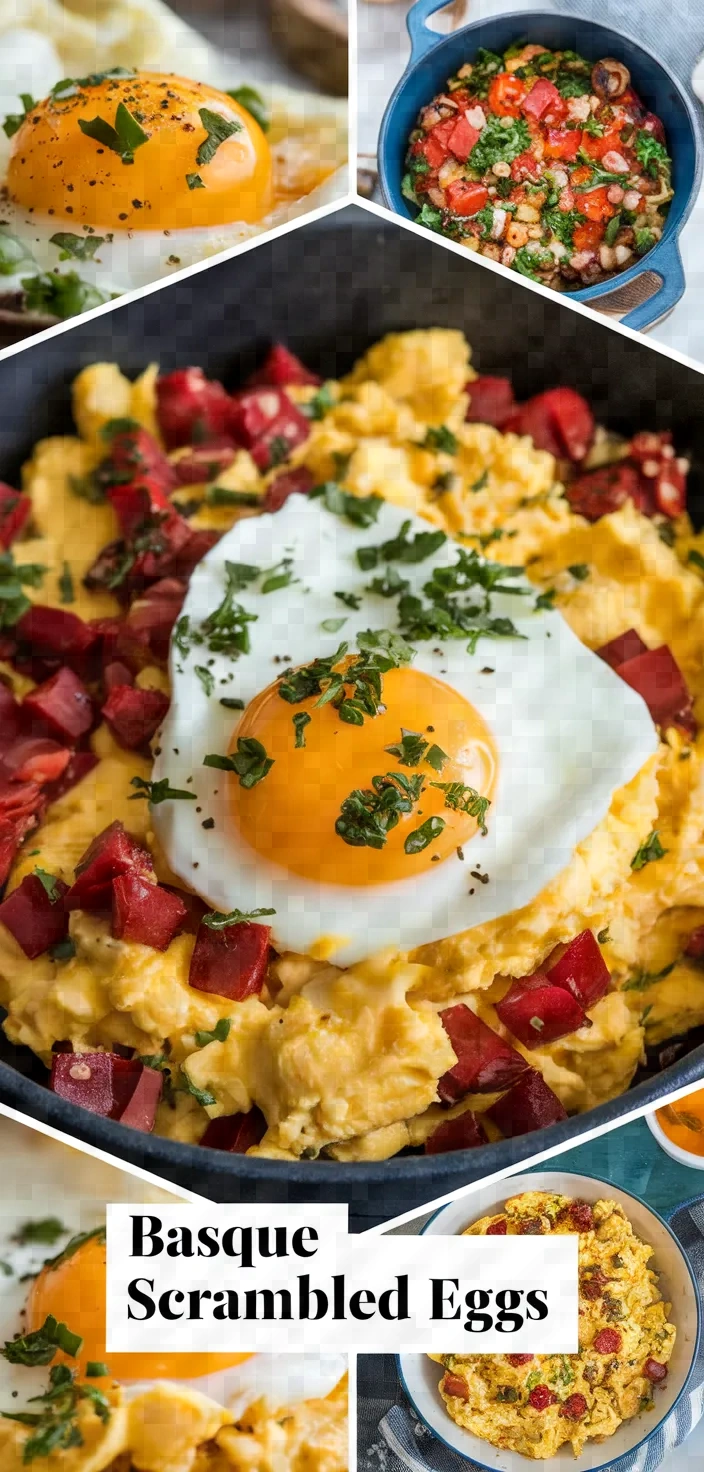 A photo of Basque Style Scrambled Eggs Recipe