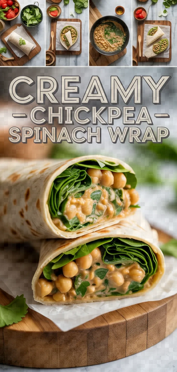 A photo of Creamy Chickpea Spinach Wraps Recipe