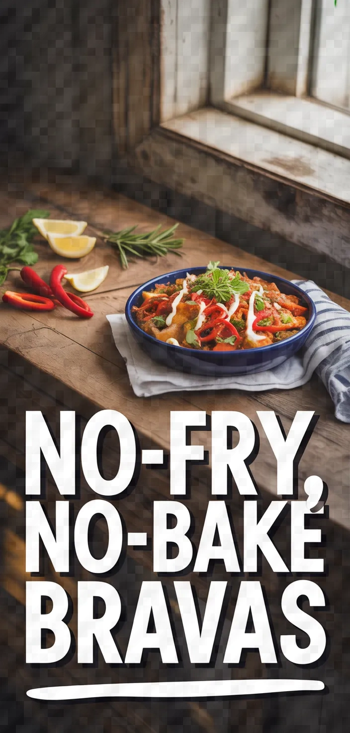 A photo of No Fry No Bake Spicy Patatas Bravas Recipe