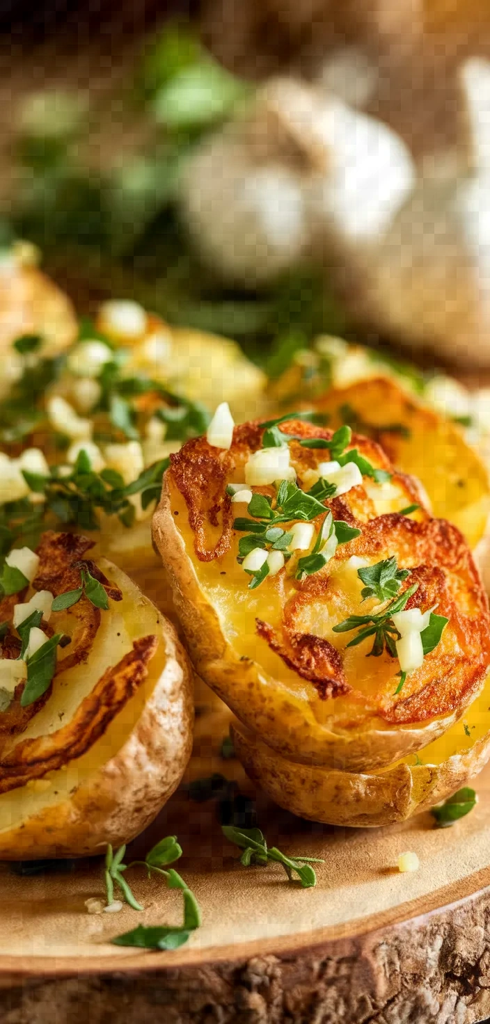 Crispy Garlic Herb Potatoes Recipe