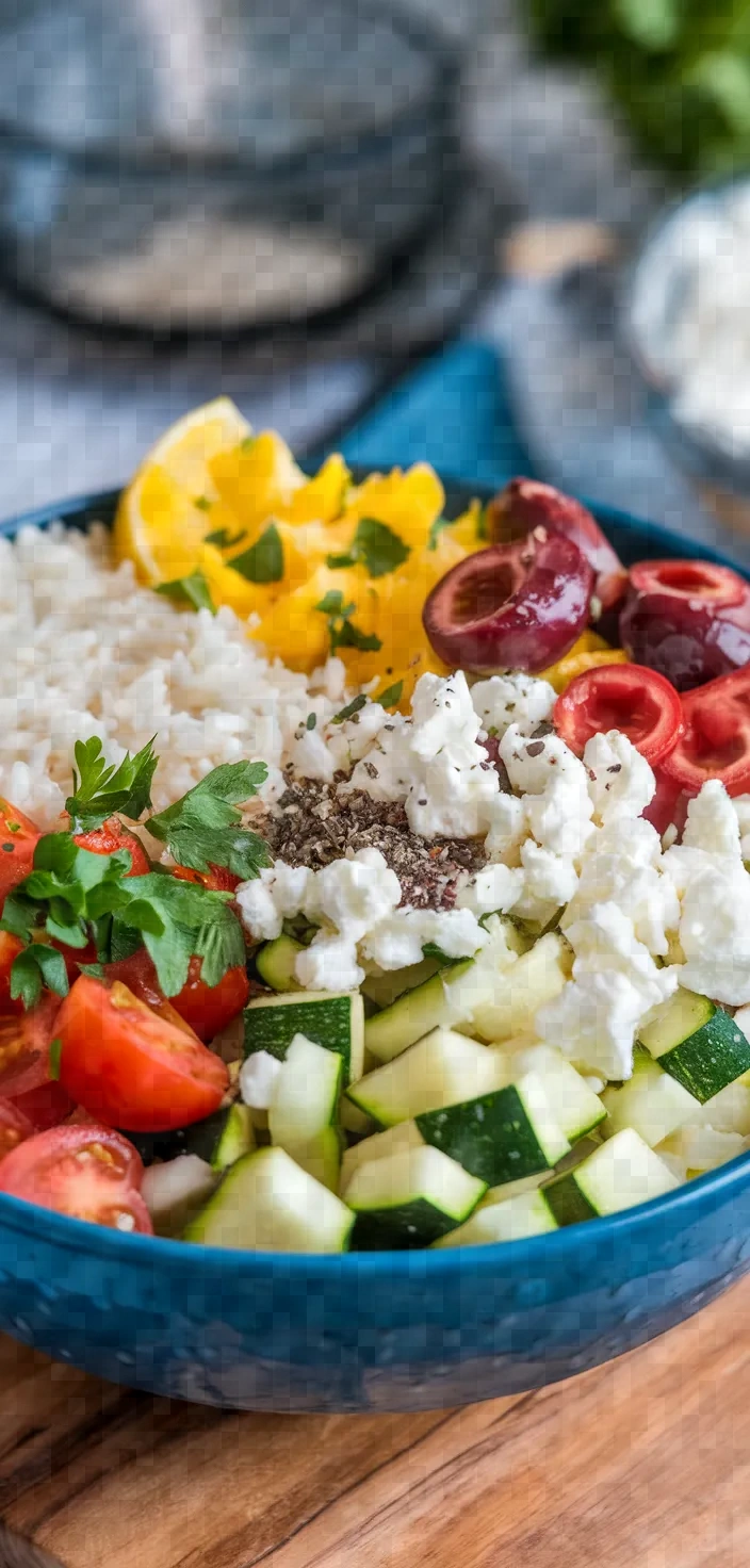Ingredients photo for Mediterranean Zucchini Rice Recipe