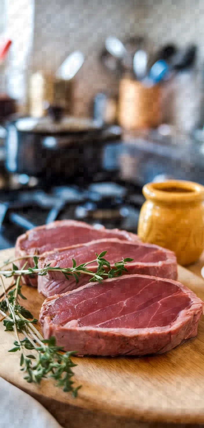 Seared Tuna Steaks With Mustard Thyme Recipe