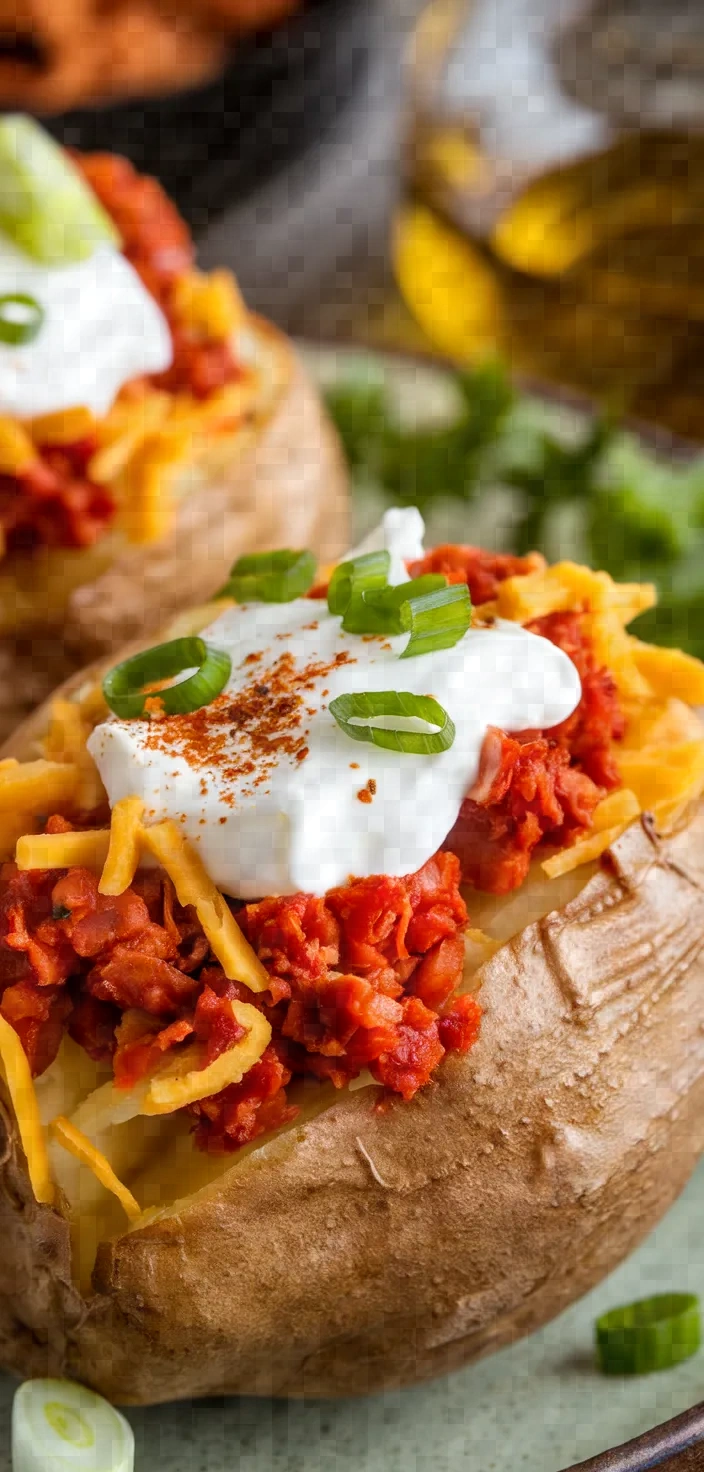 Ingredients photo for Spanish Style Twice Baked Potatoes Recipe
