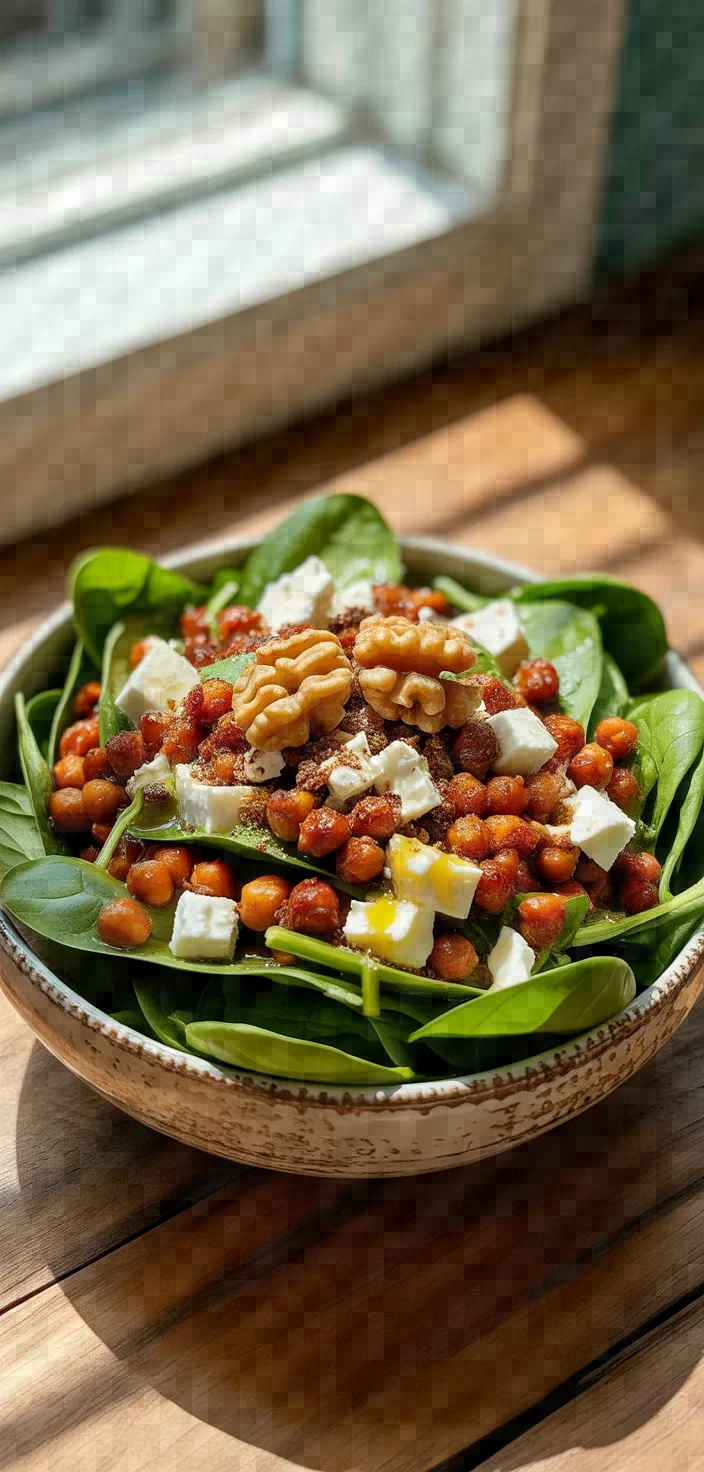 Spinach Salad With Spiced Chickpeas Recipe