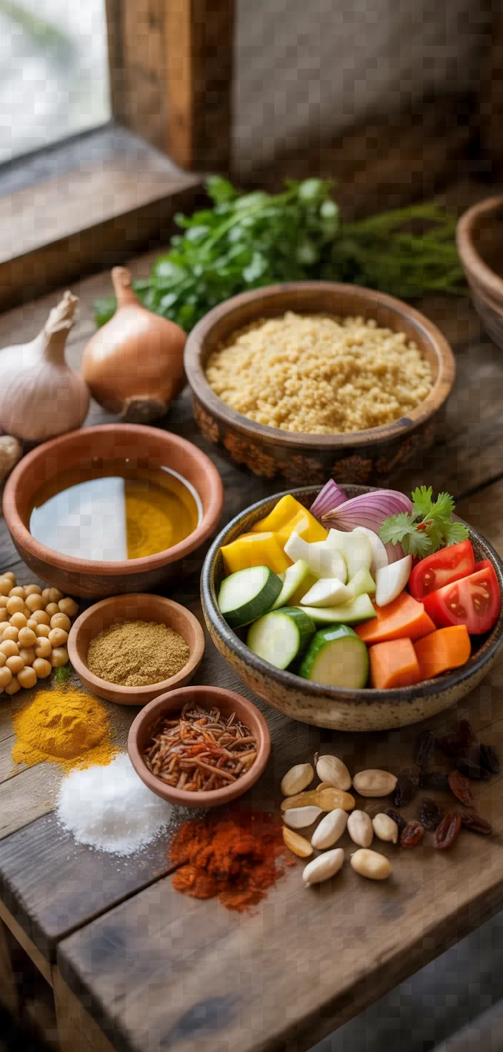 Ingredients photo for Andalusian Couscous With Vegetables Recipe