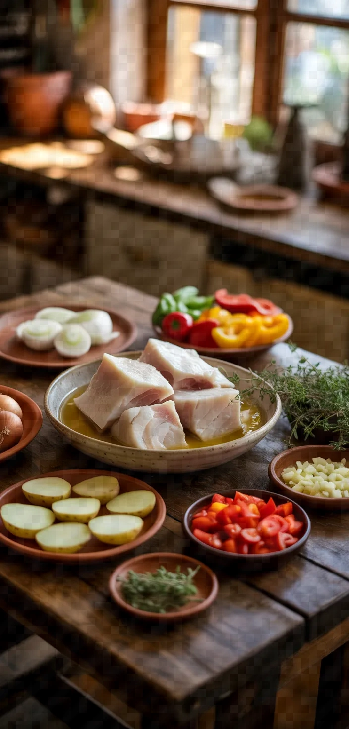 Ingredients photo for Barcelonas Best Kept Fish Recipe Bacalao A La Llauna