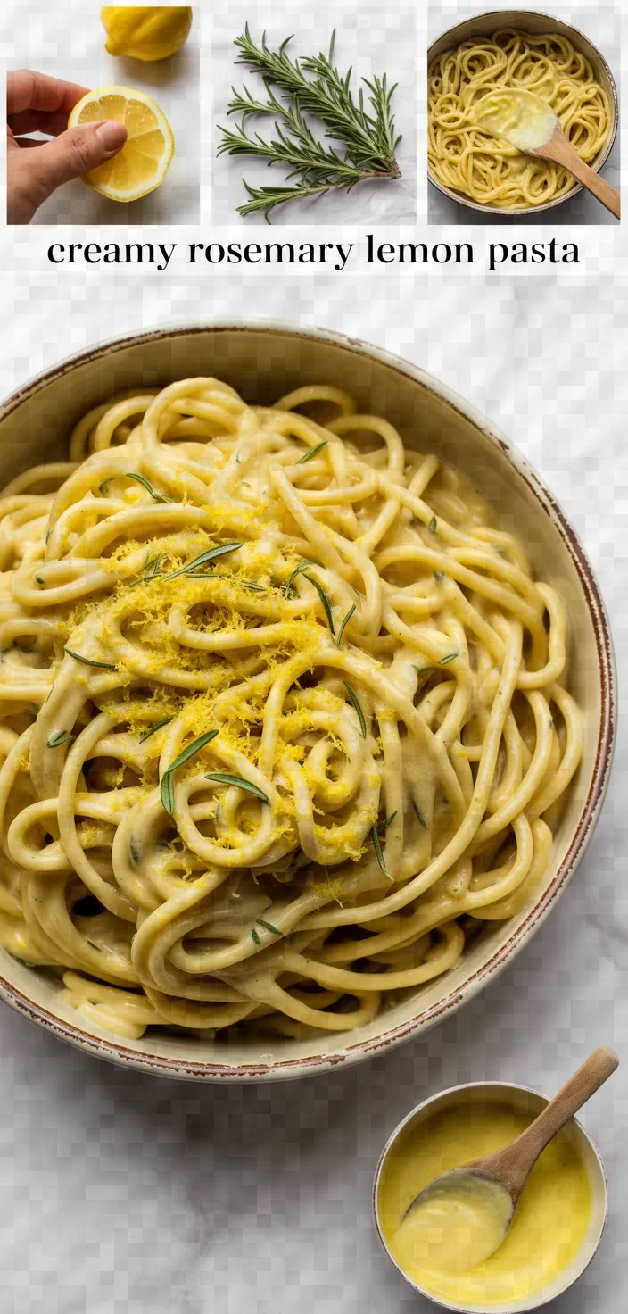 A photo of Creamy Lemon Rosemary Pasta Recipe