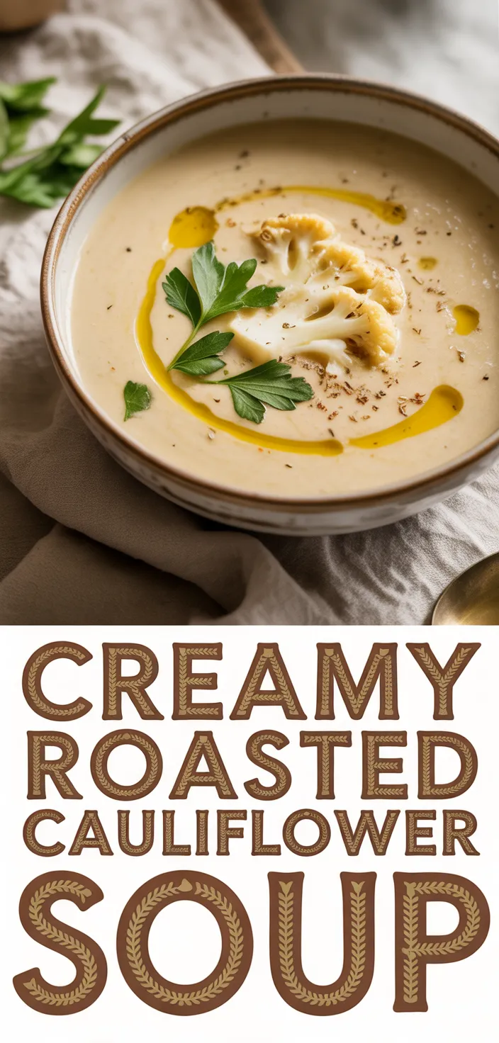 Creamy Roasted Cauliflower Soup Recipe