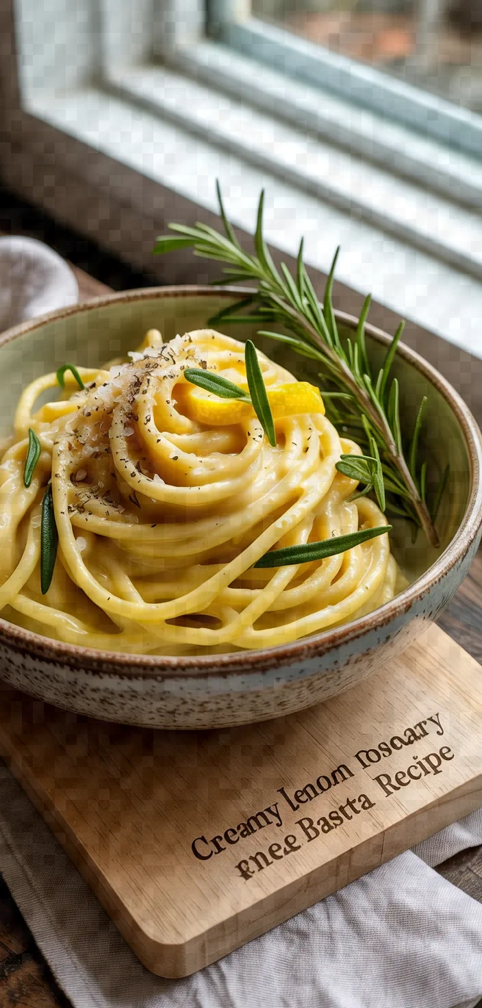 Creamy Lemon Rosemary Pasta Recipe