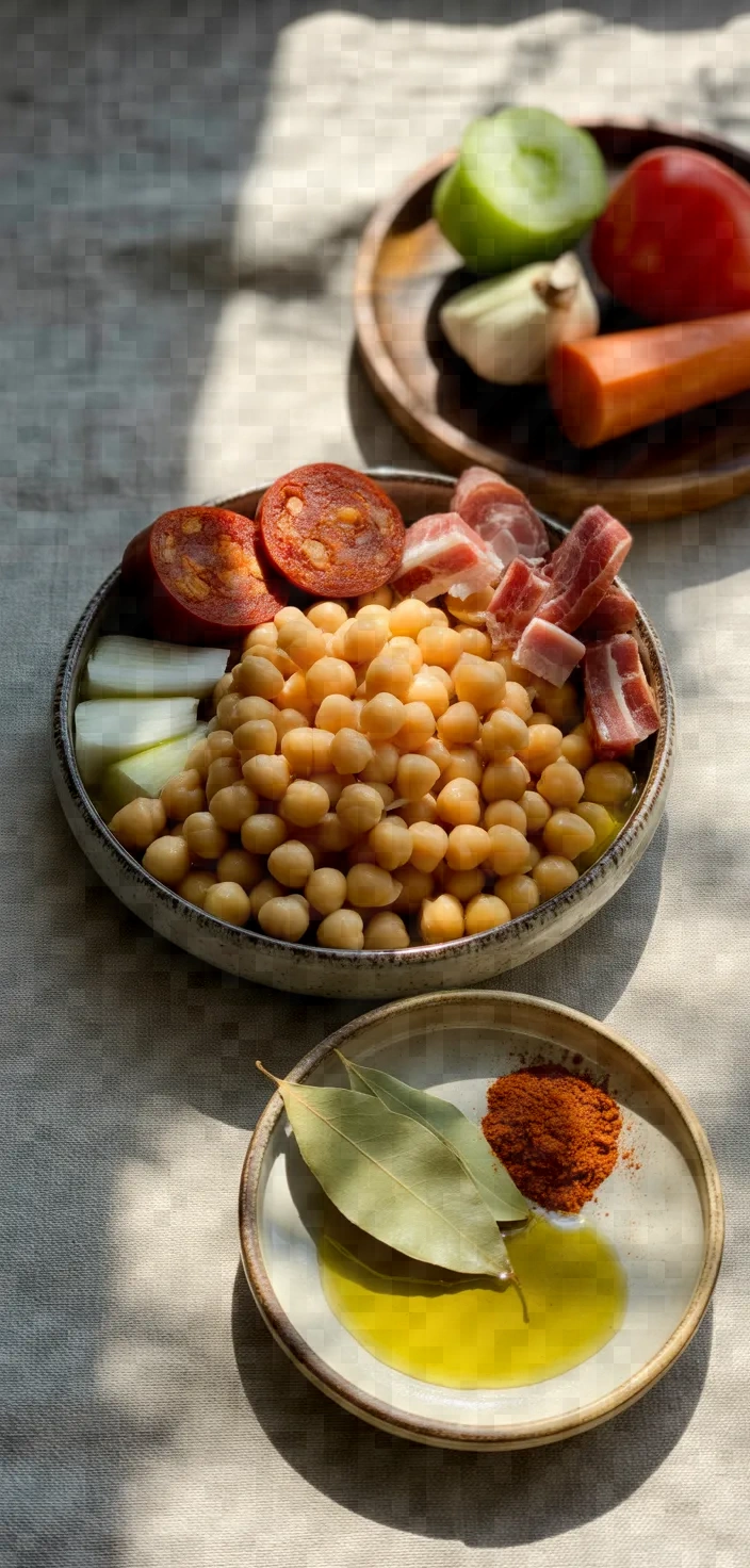 Ingredients photo for Spanish Garbanzos A La Navarra Recipe