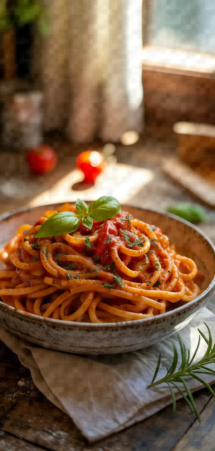 Spanish Style Spicy Tomato Pasta Recipe